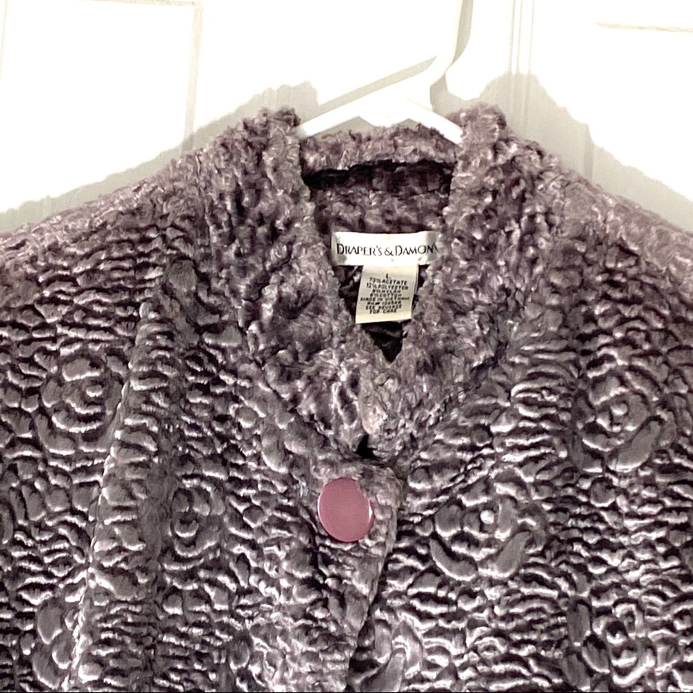 Draper’s Jacquard Jacket Velvety Silvery Mauve Textured  Large